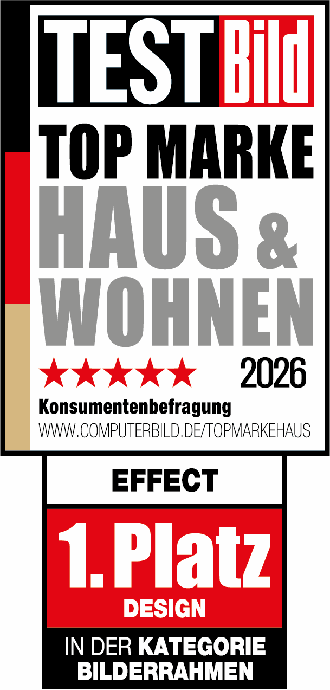 TESTBILD Top Marke Haus & Wohnen 2026 – effect, 1. Platz Design in der Kategorie Bilderrahmen
