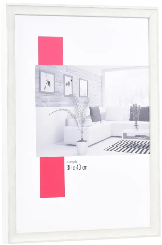 Bilderrahmen aus Holz aus der Leiste 2070 in der Farbe Weiß, klassisches Design