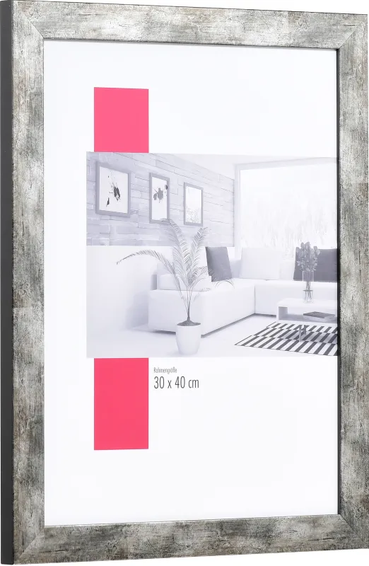 Bilderrahmen aus Holz der Leiste 2310 in der Farbe Grau, modernes Design