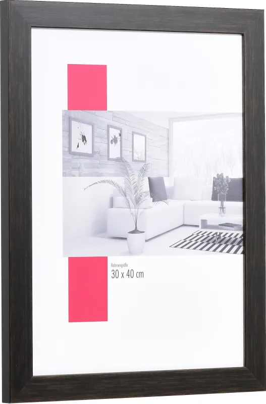 Bilderrahmen aus Holz der Leiste 2310 in der Farbe Schwarz, modernes Design