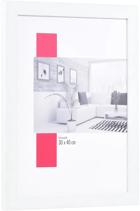 Bilderrahmen aus Holz aus der Leiste 2310 in der Farbe Weiß, modernes Design