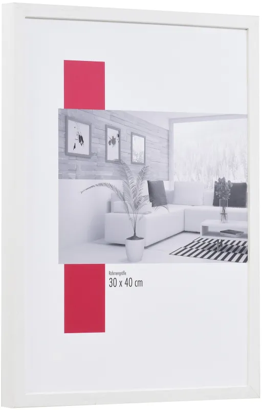 Bilderrahmen aus Holz der Leiste 35 in der Farbe Weiß, modernes Design