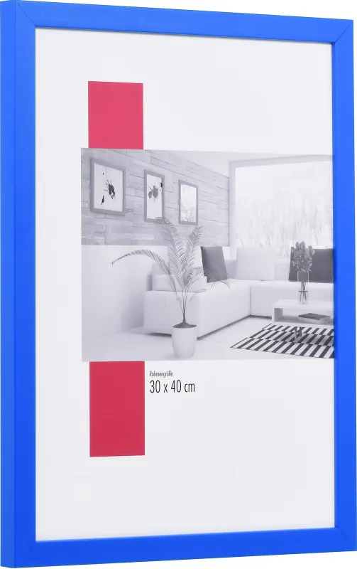 Bilderrahmen aus Holz der Leiste Top Cube in der Farbe Azurblau, modernes Design