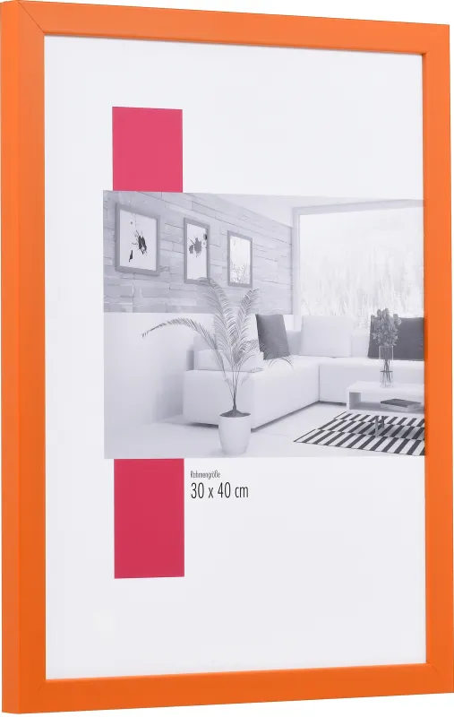 Bilderrahmen aus Holz der Leiste Top Cube in der Farbe Orange, modernes Design
